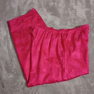 NWT Cabernet Silk & Cotton Jacquard Pink Pajama Pants L